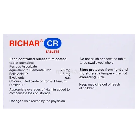 richar cr 75mg tablet 10's